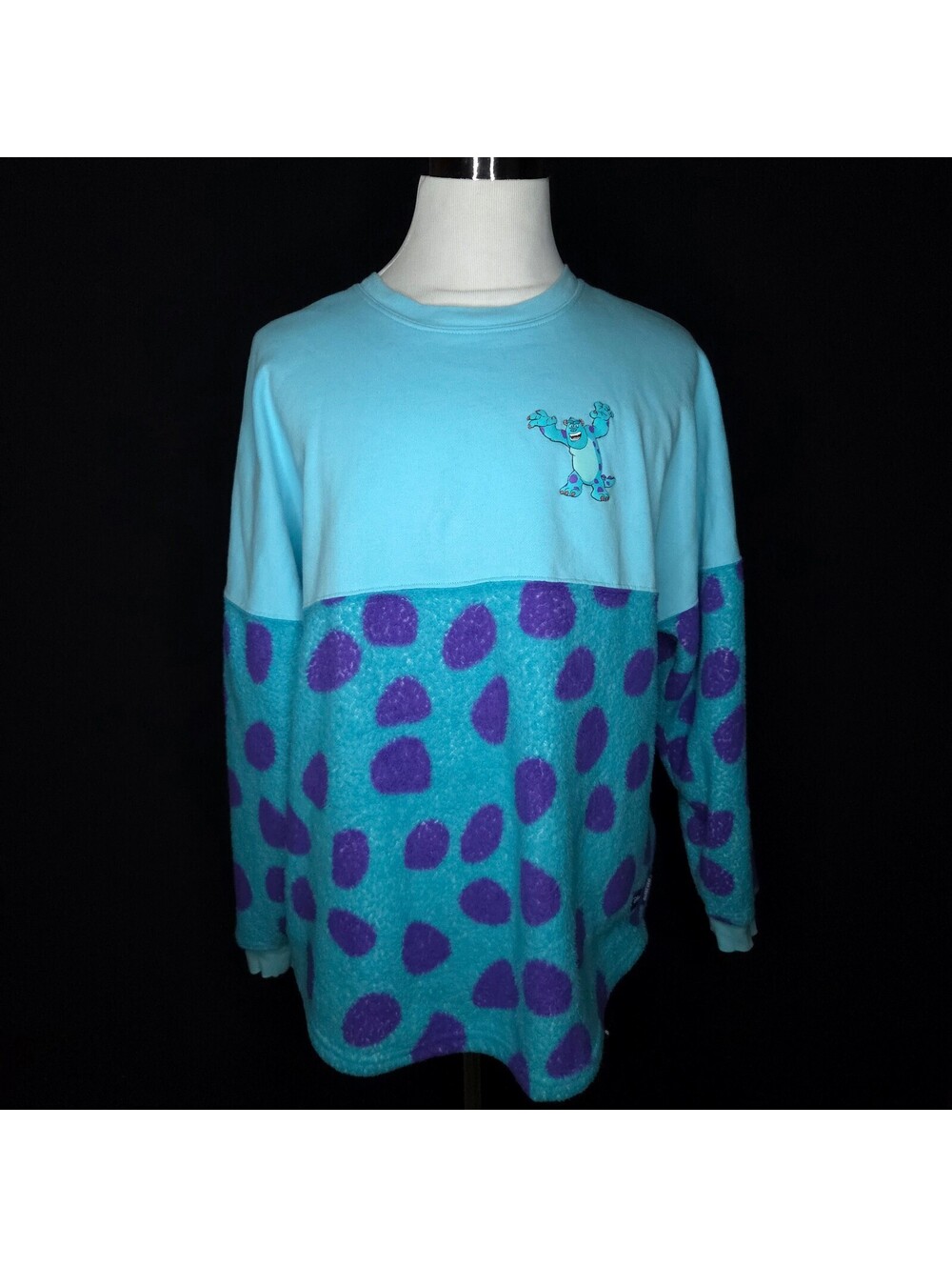 Disney Parks Monsters Inc Sulley Spirit Jersey ROOOOAR! Pullover Sweater Large